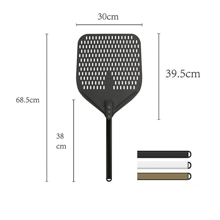 long-handle aluminum pizza peel with thin rectangular blade Stornfield