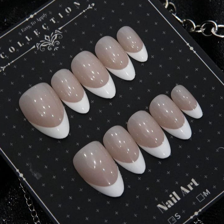 Elegant French Tip Press-On Nails