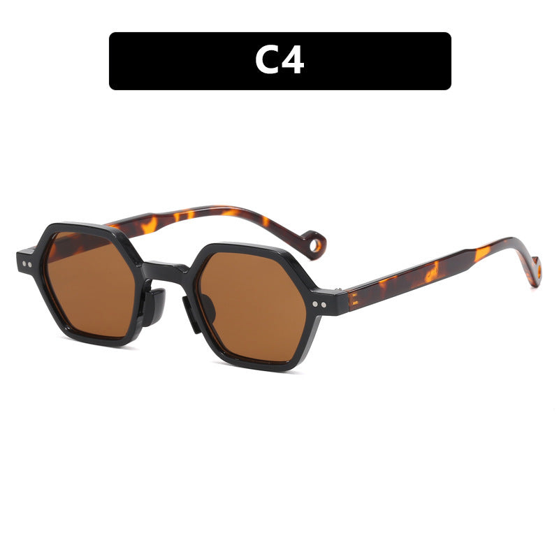 Women's hexagonal sunglasses with transparent frame Stornfield