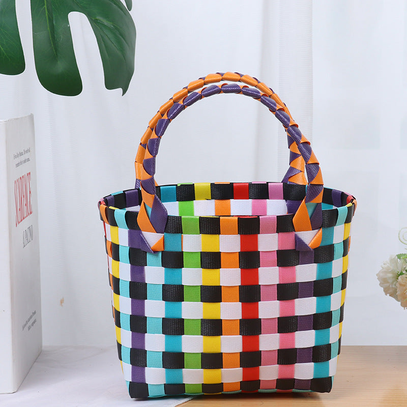Colorful woven shopping bag Stornfield
