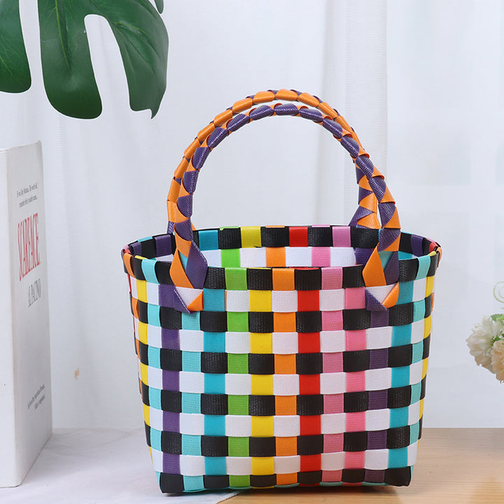 Colorful woven shopping bag Stornfield