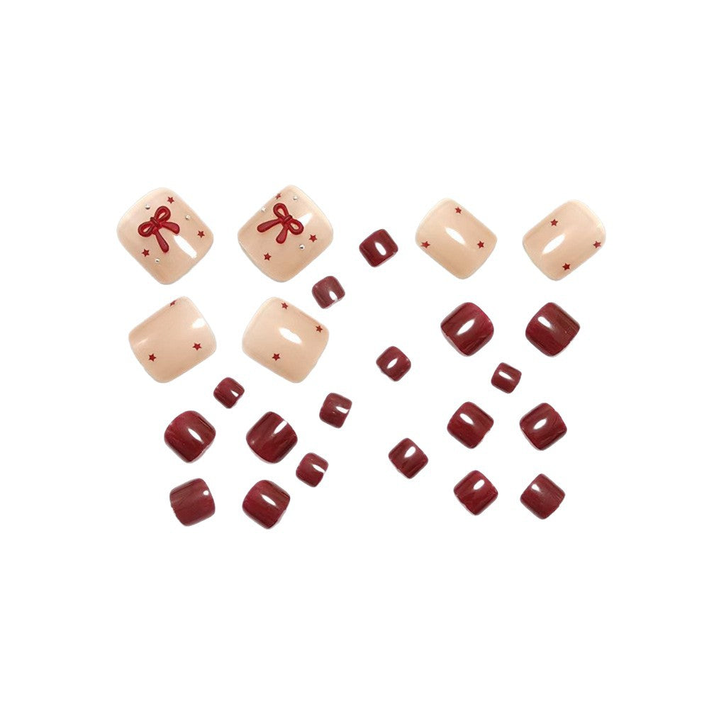 Artificial nails with decorative bows and stars Stornfield