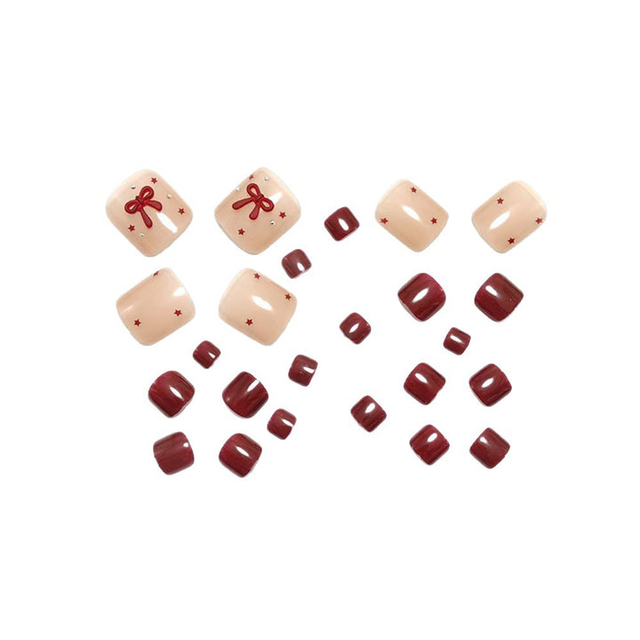 Artificial nails with decorative bows and stars Stornfield