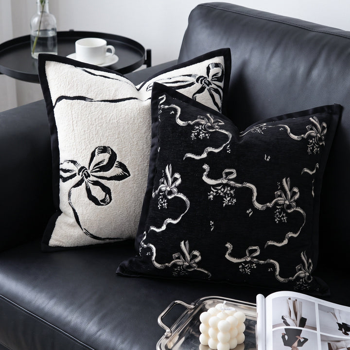 Decorative artificial leather pillow