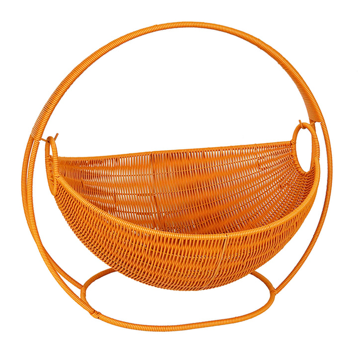 Modern Wicker Fruit Bowl with Stand Stornfield