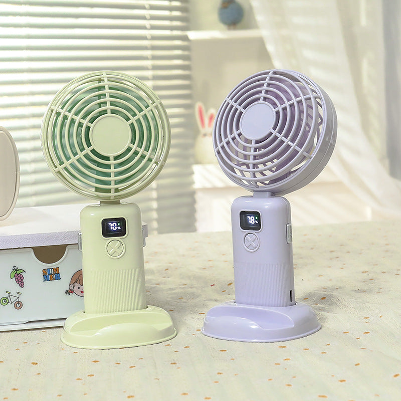 Women's Portable Mini Fan with Digital Display Stornfield