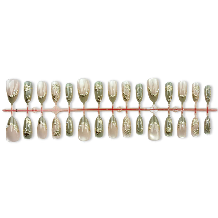 Luxury Floral-Inspired Press-On Nail Set