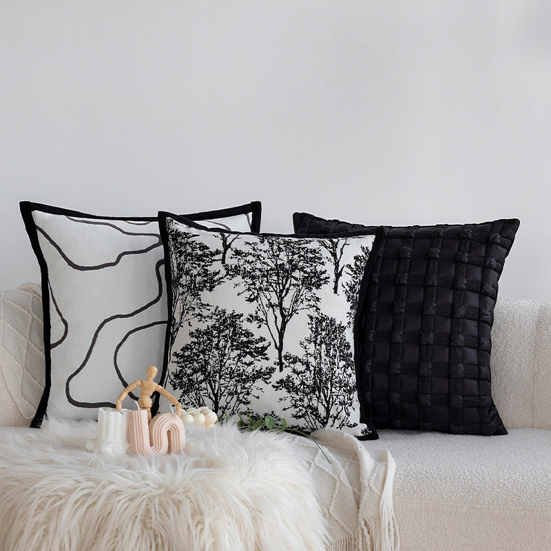 Decorative pillow with tree motif
