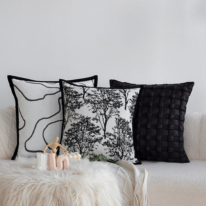 Decorative pillow with tree motif