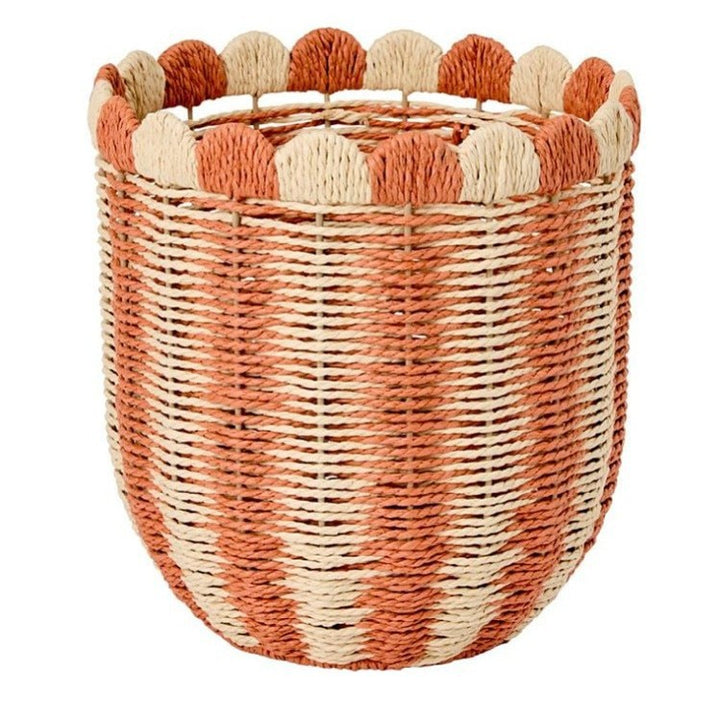 Decorative Scalloped Woven Storage Box Stornfield