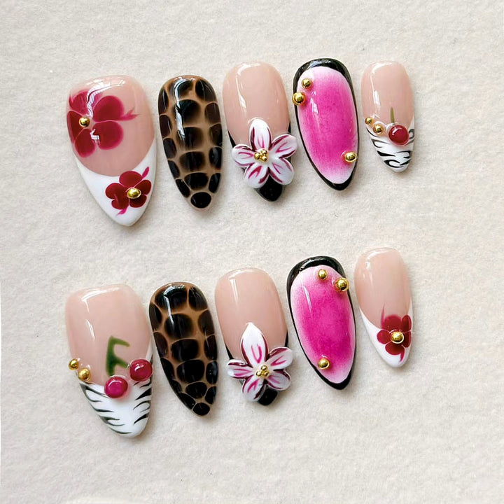 Decorative Floral Press-On Nail Art Set Stornfield 1790636617