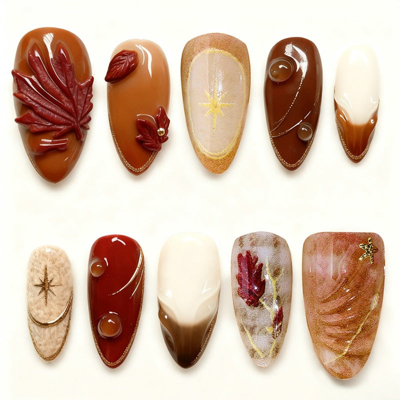 Artificial Nail Set with Decorative 3D Elements Stornfield