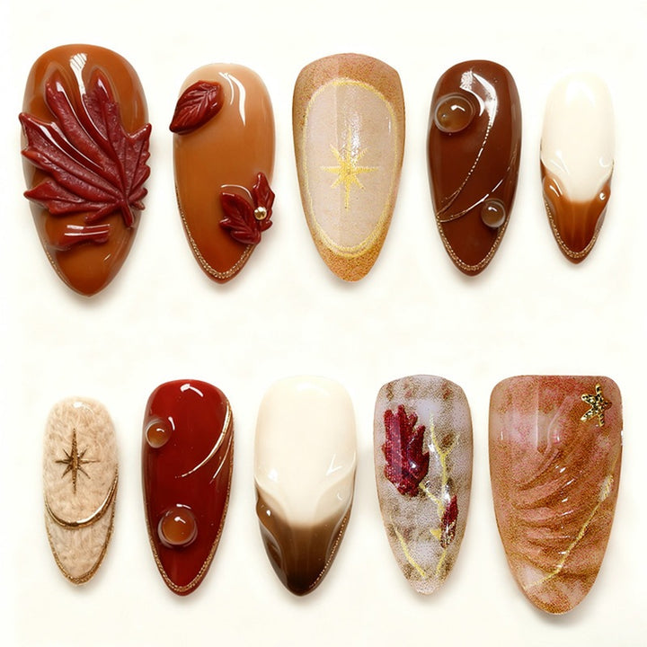Artificial Nail Set with Decorative 3D Elements Stornfield