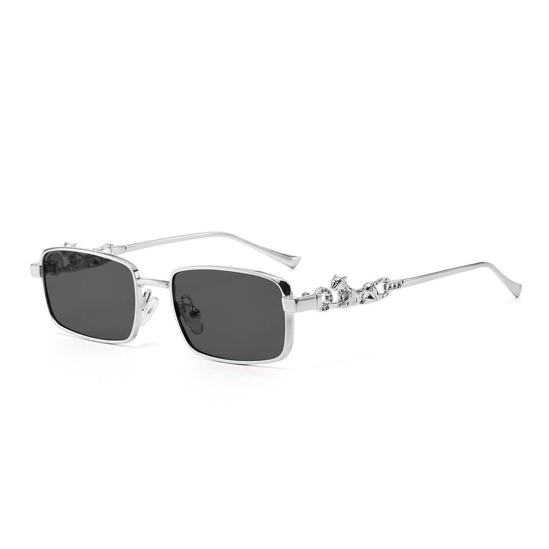 Fashion-Forward Oversized Square Sunglasses with Decorative Metallic Accents Stornfield