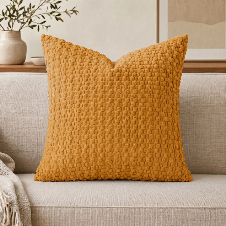 Decorative Textured Chenille Throw Pillow Cover