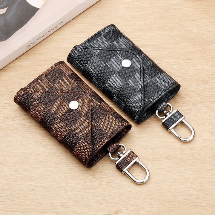 Checkered Pattern Keychain Wallet Stornfield