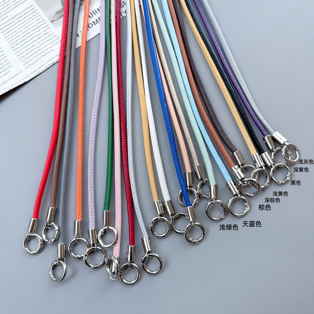 Premium Double-Ring Leather Lanyard Stornfield