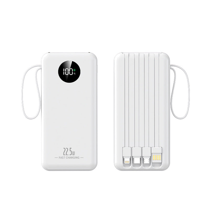 Portable power bank with integrated fast charging function and digital charging display Stornfield