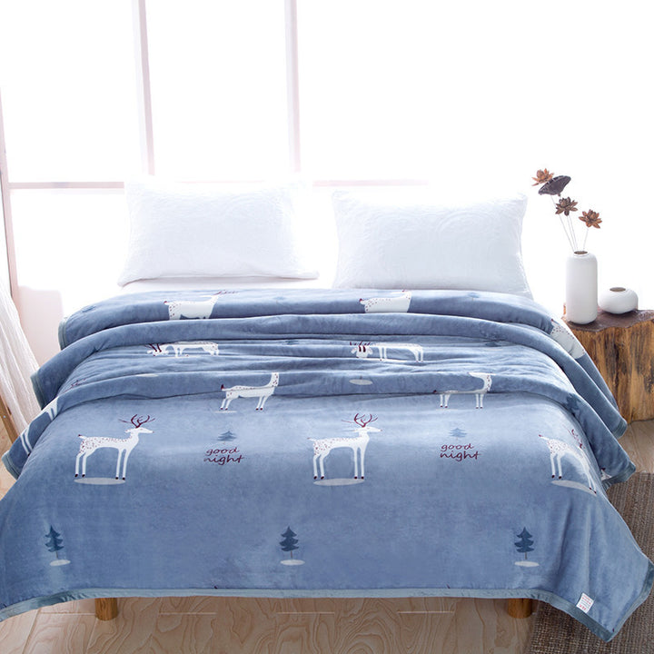 Women Cozy Fleece Blanket with Stars and Moons Stornfield