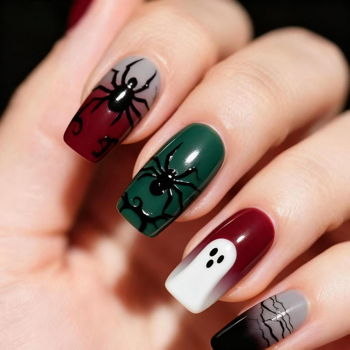 Spider Design Artificial Nails Stornfield