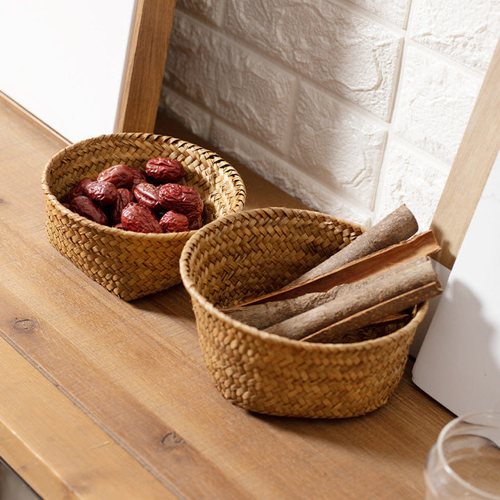 Handmade Natural Fiber Storage Basket Stornfield