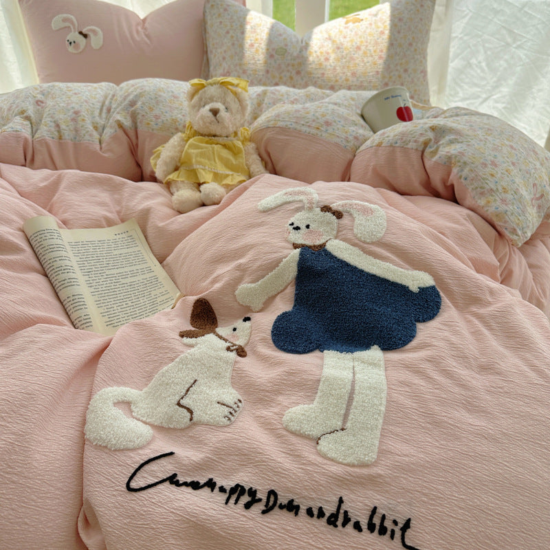 Children's Playful Cartoon Animal Themed Comforter Set