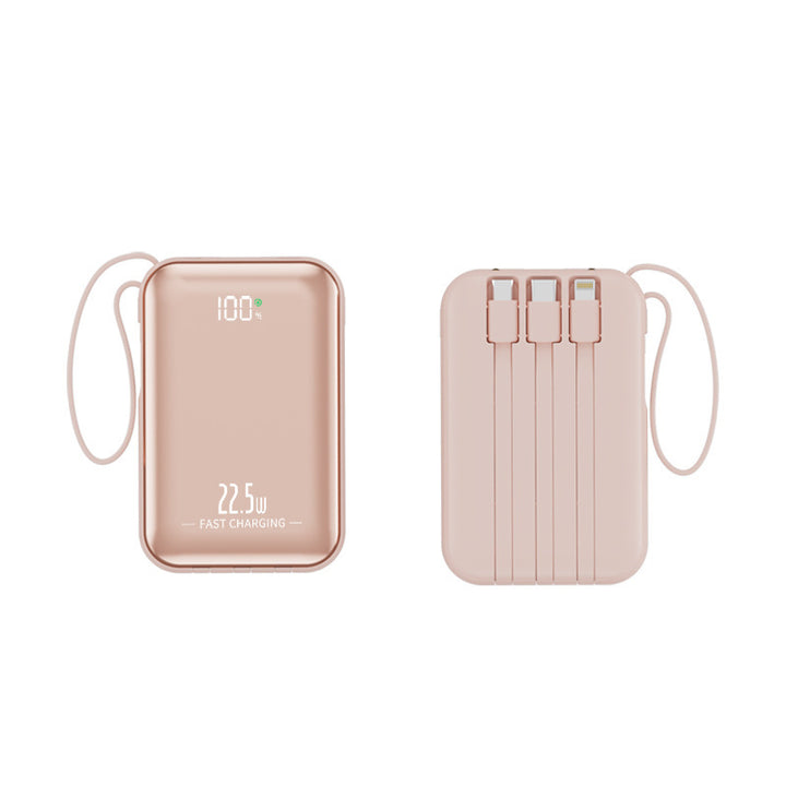 Portable power bank with fast charging and integrated cable system Stornfield
