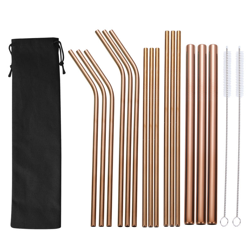 Stainless Steel Straw Set with Cleaning Brushes Stornfield