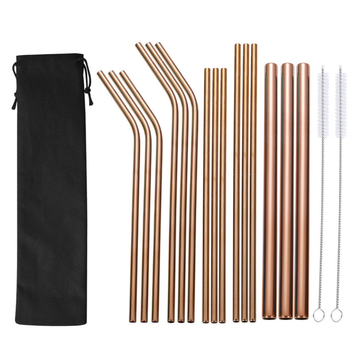Stainless Steel Straw Set with Cleaning Brushes Stornfield