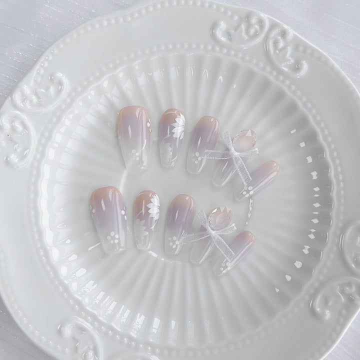 3D Floral Press-On Nail Art Set