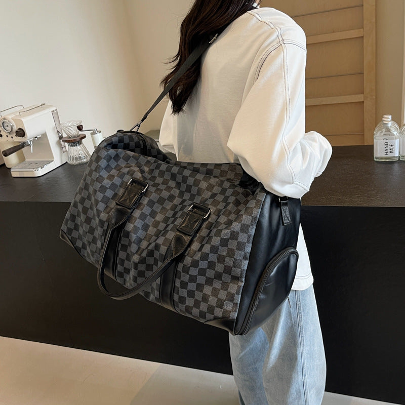 Stylish Checkered Travel Duffel Bag Stornfield