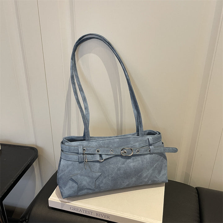 Stylish Faux Suede Handheld Tote Bag