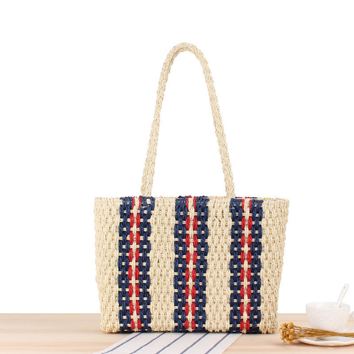 Beach bag in modern design with decorative stripes Stornfield