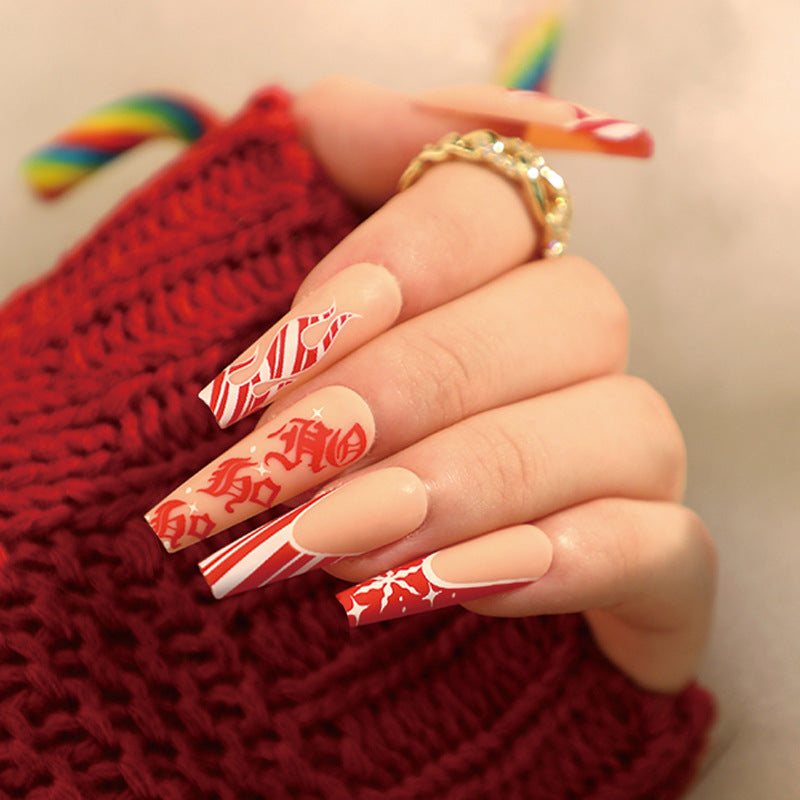 Artistic nail extensions in festive design Stornfield