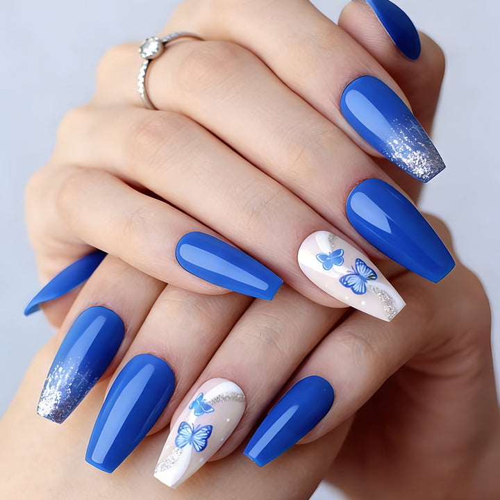Decorative Butterfly-Themed Press-On Nails Stornfield