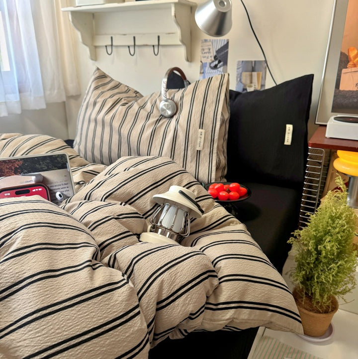 Striped Cozy Duvet Cover Set
