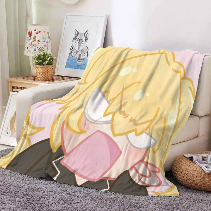 Whimsical Cartoon Character Throw Blanket