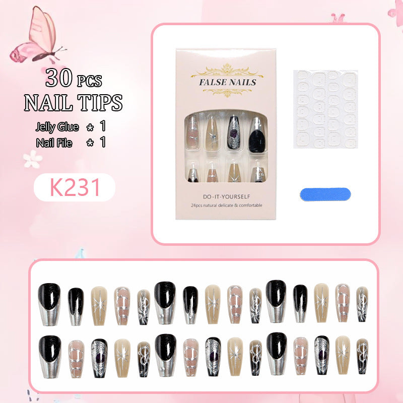 Artful nail tips with elegant patterns Stornfield