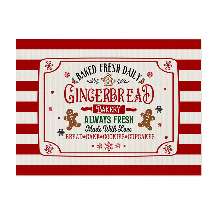 Decorative Gingerbread Bakery Kitchen Tea Towel