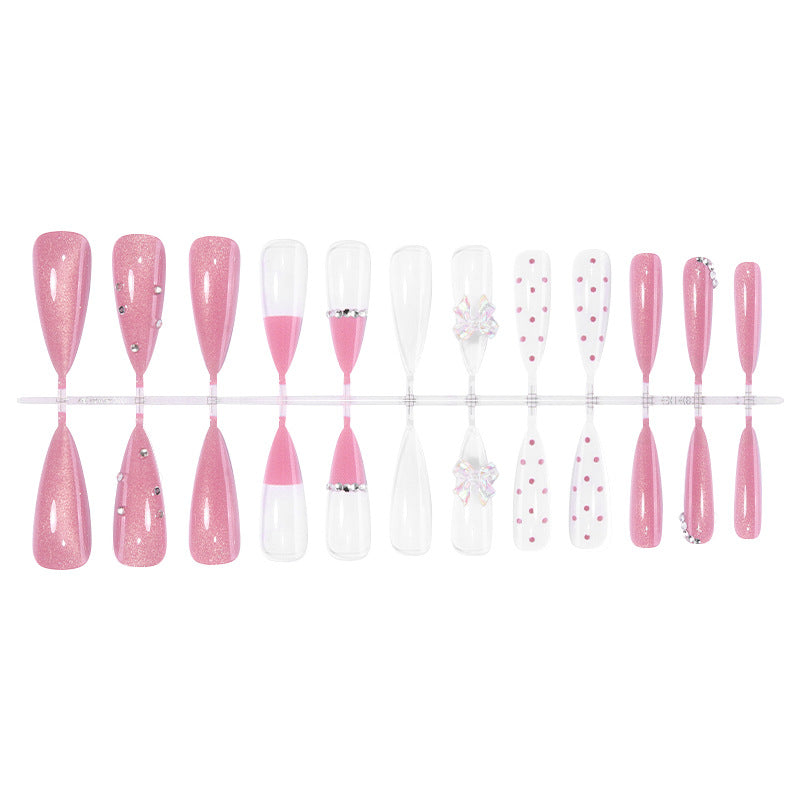 Decorative Press-On Nail Art Set with Glitter and Rhinestone Accents Stornfield