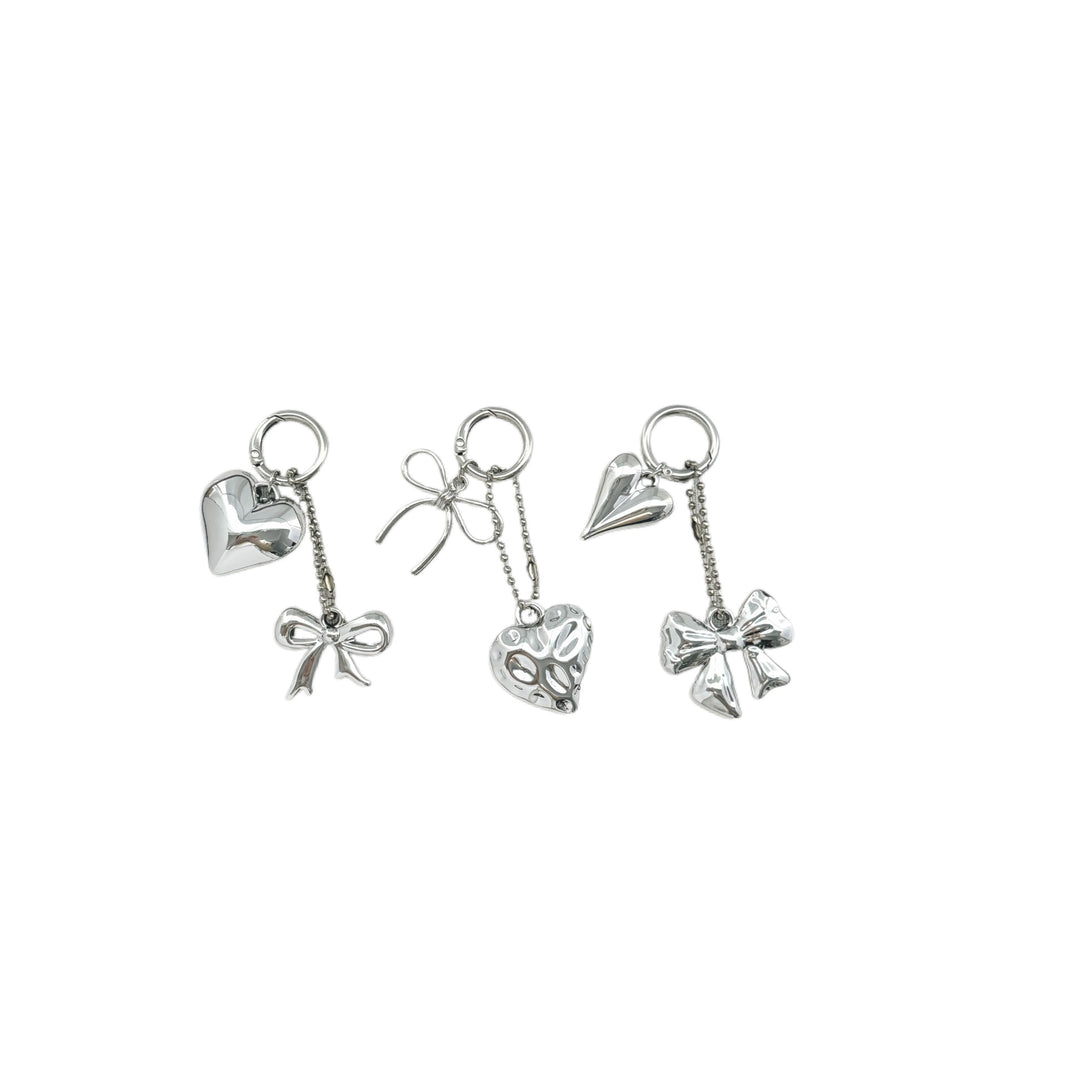Heart-Shaped Charm Keychain with Bow Stornfield