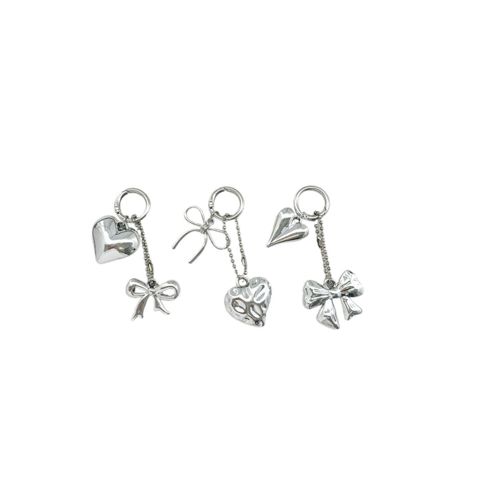 Heart-Shaped Charm Keychain with Bow Stornfield
