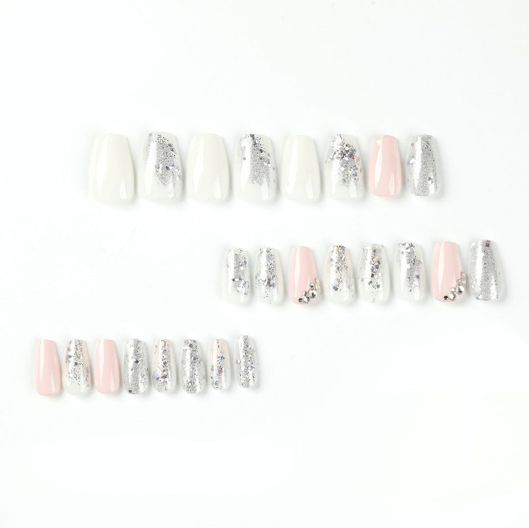 Elegant Nail Art with Glitter Details Stornfield