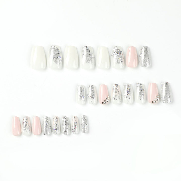Elegant Nail Art with Glitter Details Stornfield