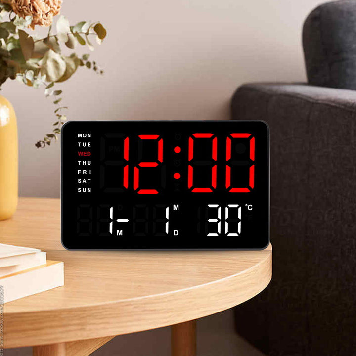 Digital function alarm clock with large LED display Stornfield