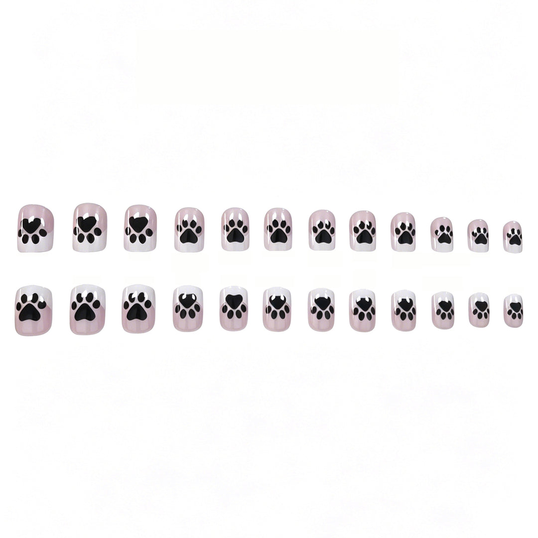 Artistic Paw Print Acrylic Nail Art Extensions Stornfield