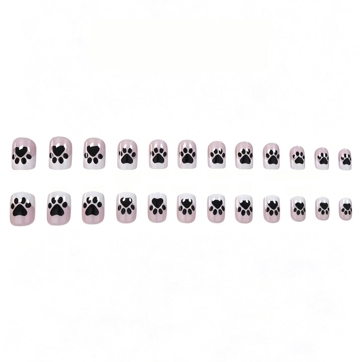 Artistic Paw Print Acrylic Nail Art Extensions Stornfield