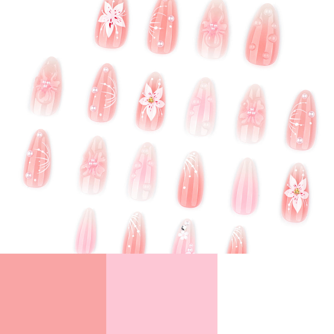 Artistic and creative nail extensions with floral accents Stornfield