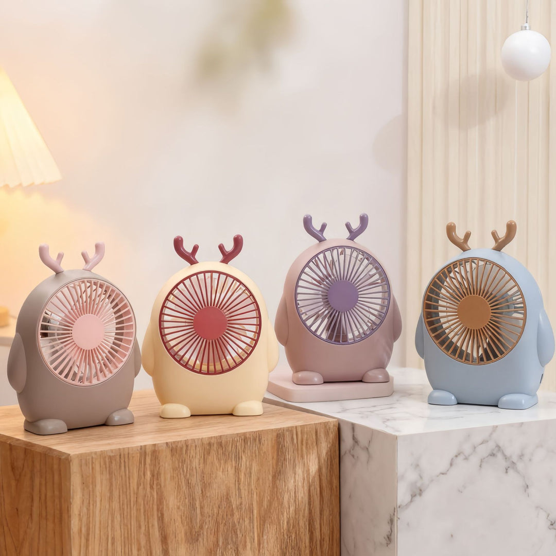 Ladies handheld fan with cute animal design Stornfield