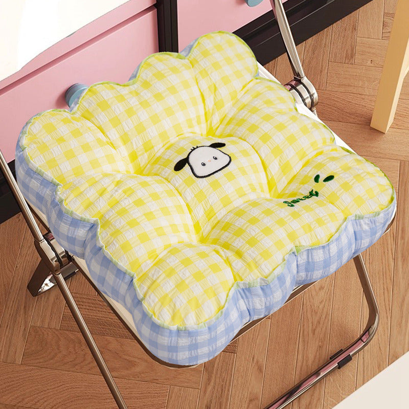 Padded seat cushion with floral motif Stornfield